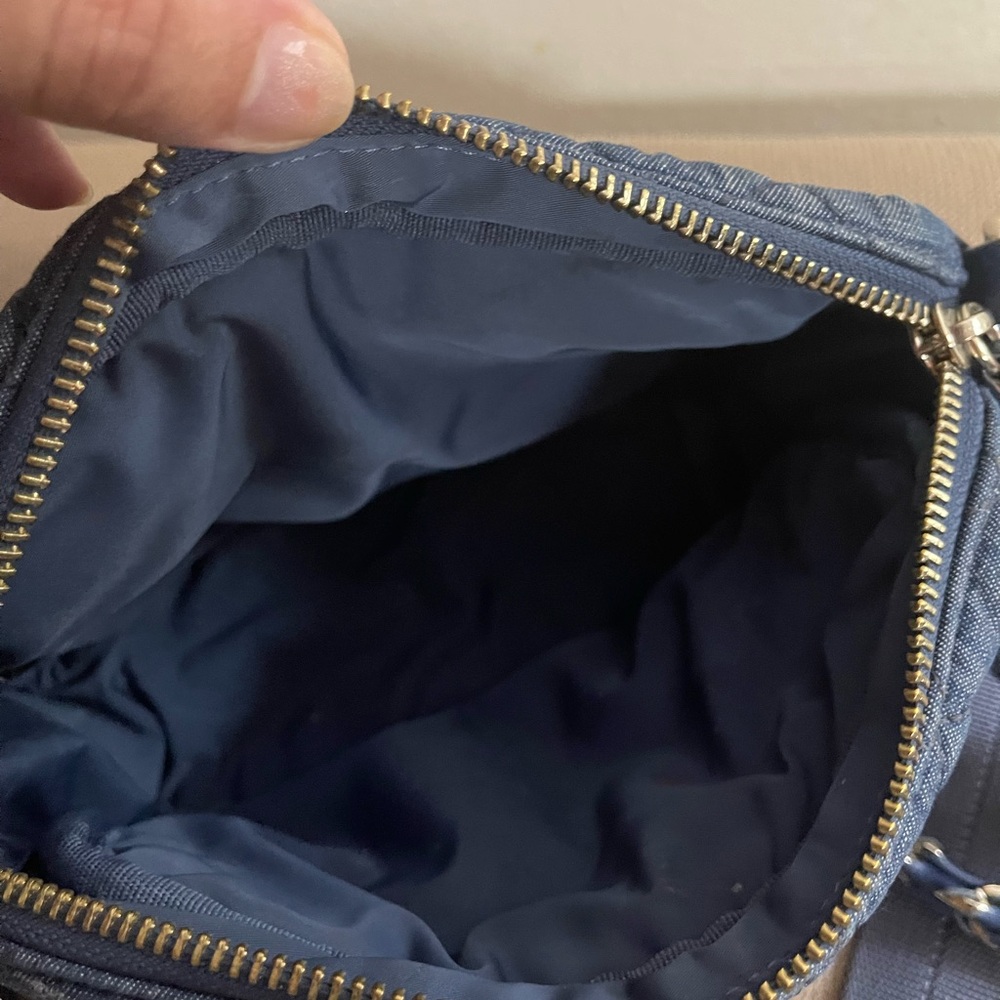 MZ Wallace Quilted Denim Mini Crosby Crossbody Bag - Denim Blue - Picture 5 of 10